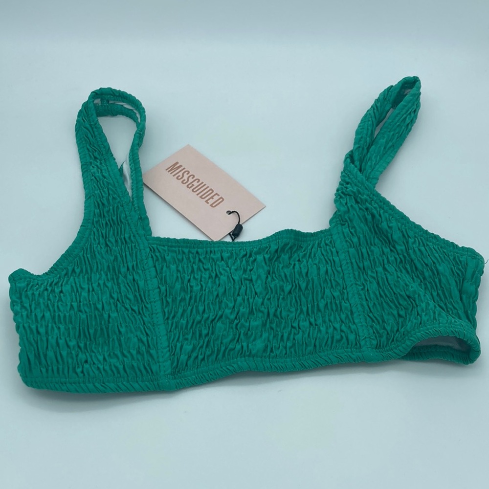 NWT MISSGUIDED GREEN SWIM TOP